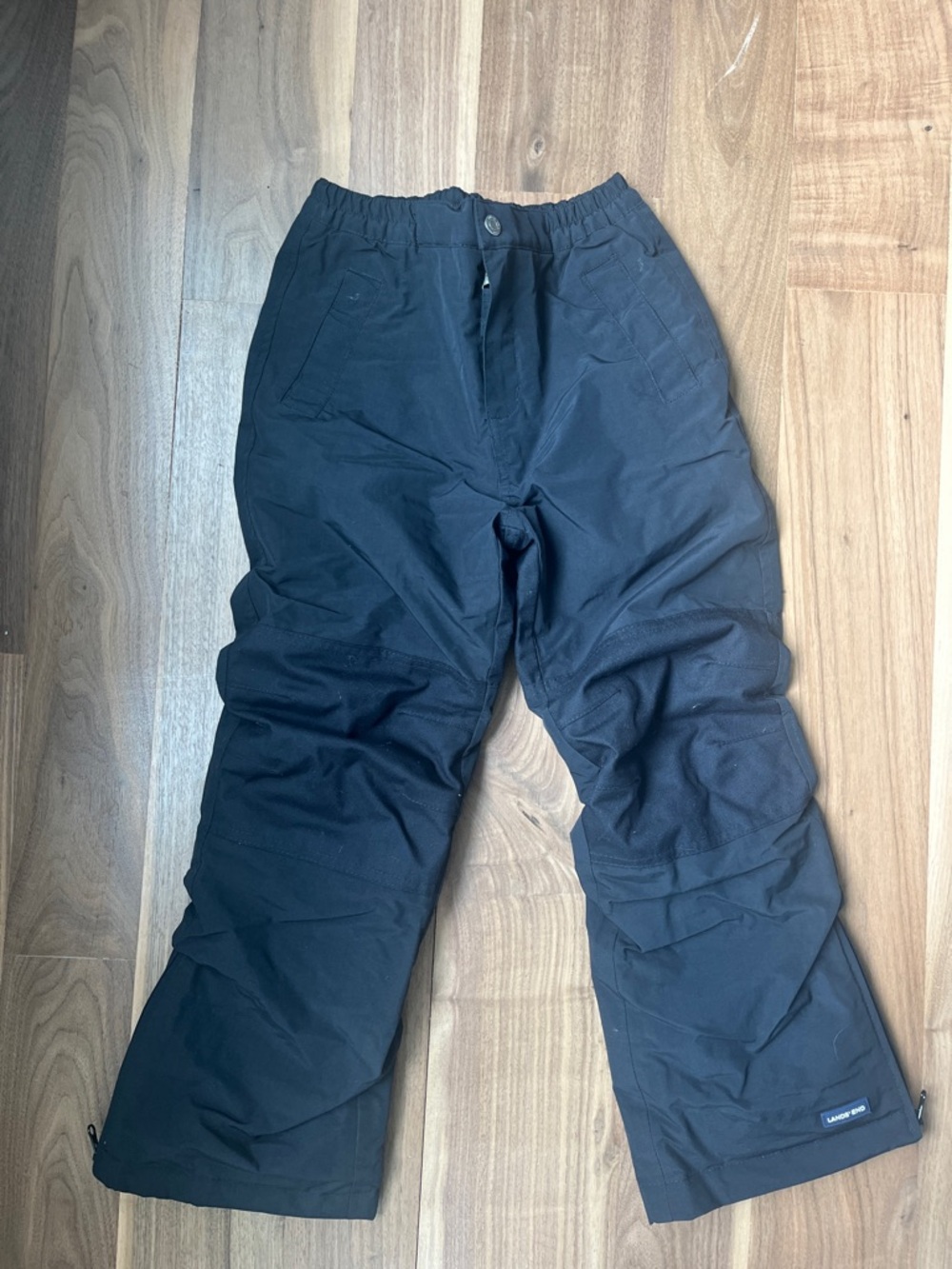 Lands’ End Kids Size 7S Black Insulated Squall Snow/Ski Pants
